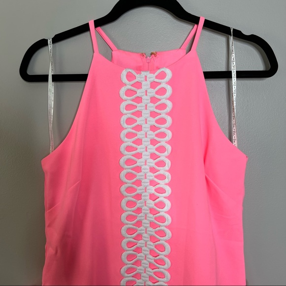 Lilly Pulitzer Pearl Romper in Lilly Coral: size 2 - Picture 4 of 9